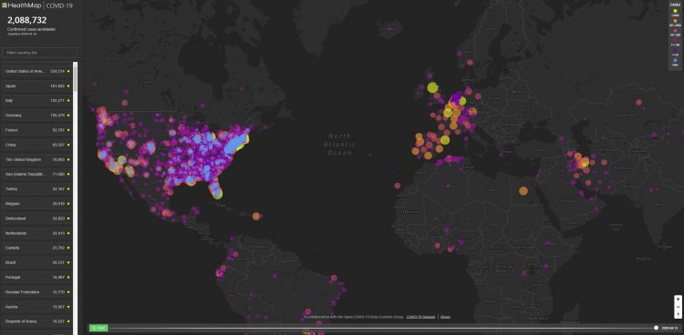 Weltkarte der Verbreitung von Covid, Ebola und weiteren Pandemien